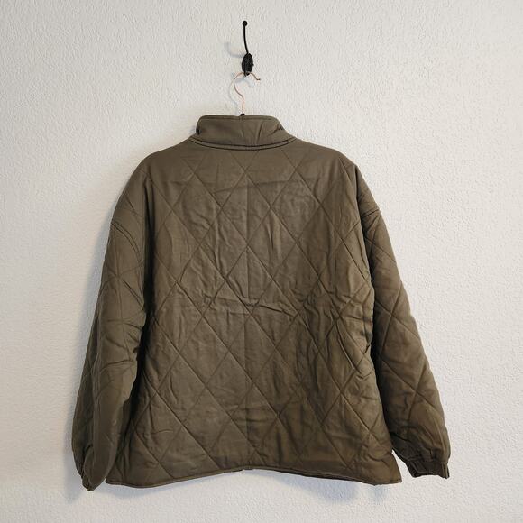 Social Standard by Sanctuary Womens Size XXL Army Green Quilted Twill Jacket NWT - Picture 4 of 4